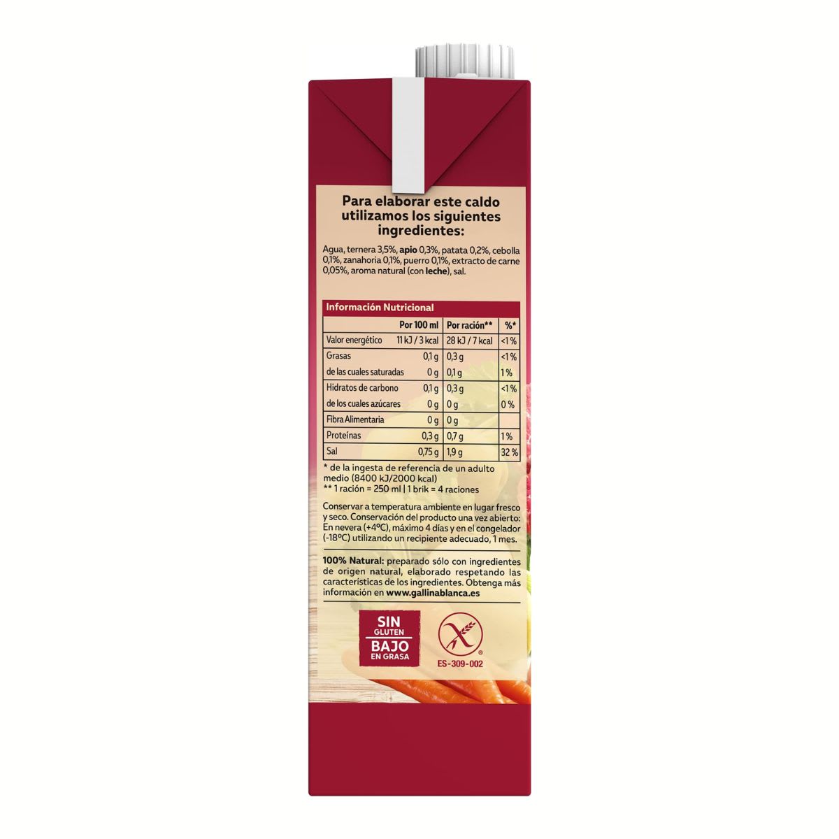 Gallina Blanca Caldo Casero de Carne 1 L3