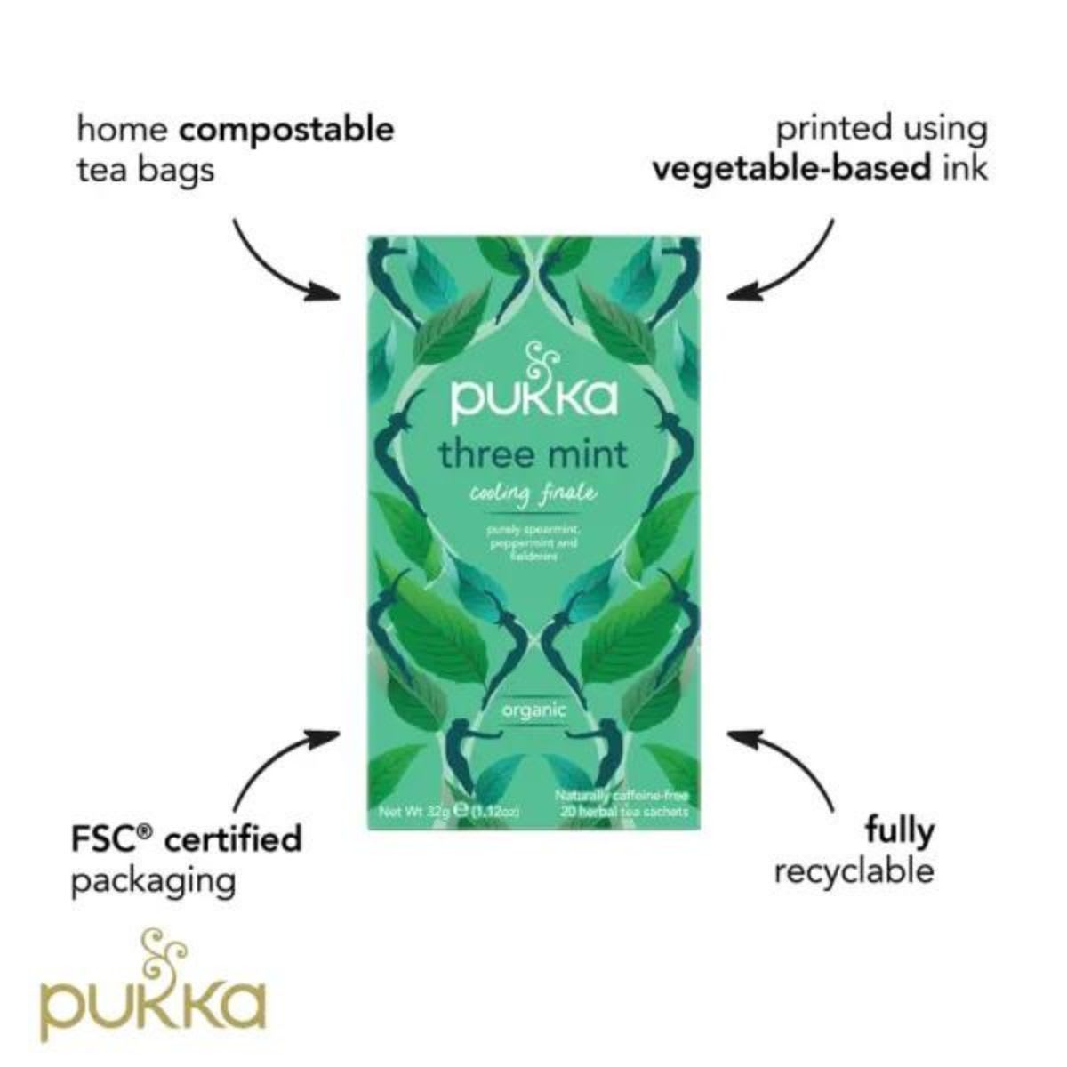 Pukka Three Mint 20 Bolsitas X 4 UN3