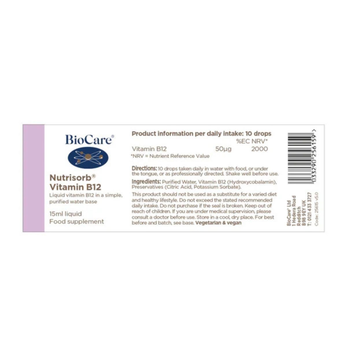 Biocare Nutrisorb B12 Liquido4