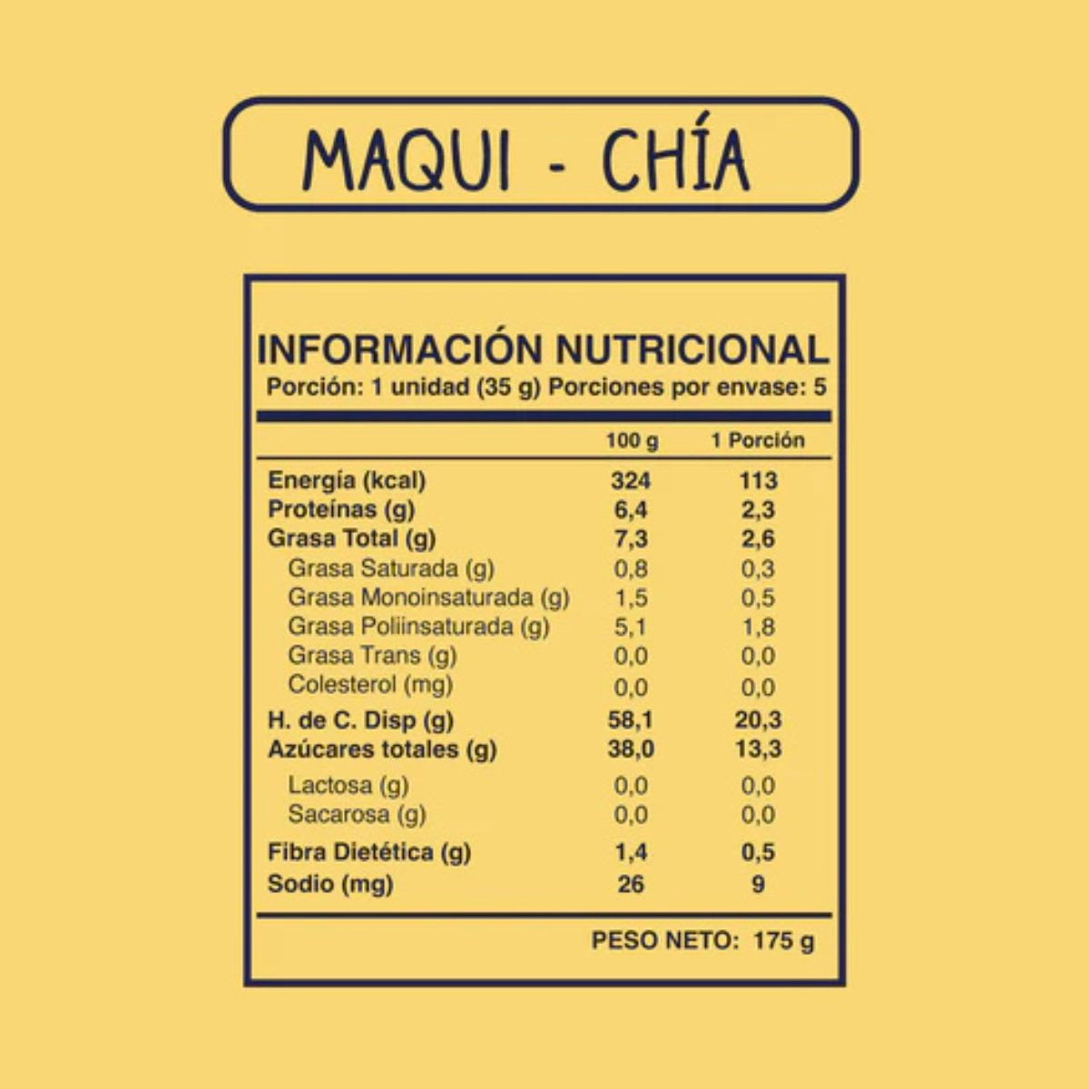 Wild Soul Barrita Maqui Chia 35 g X 5 UN4