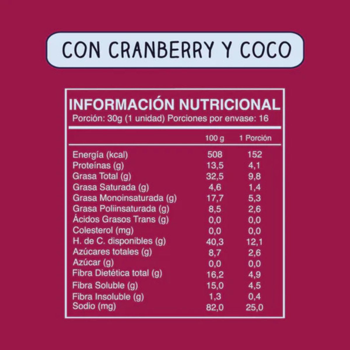 Wild Soul Barrita Nut Cranberries 30 g X 16 UN4