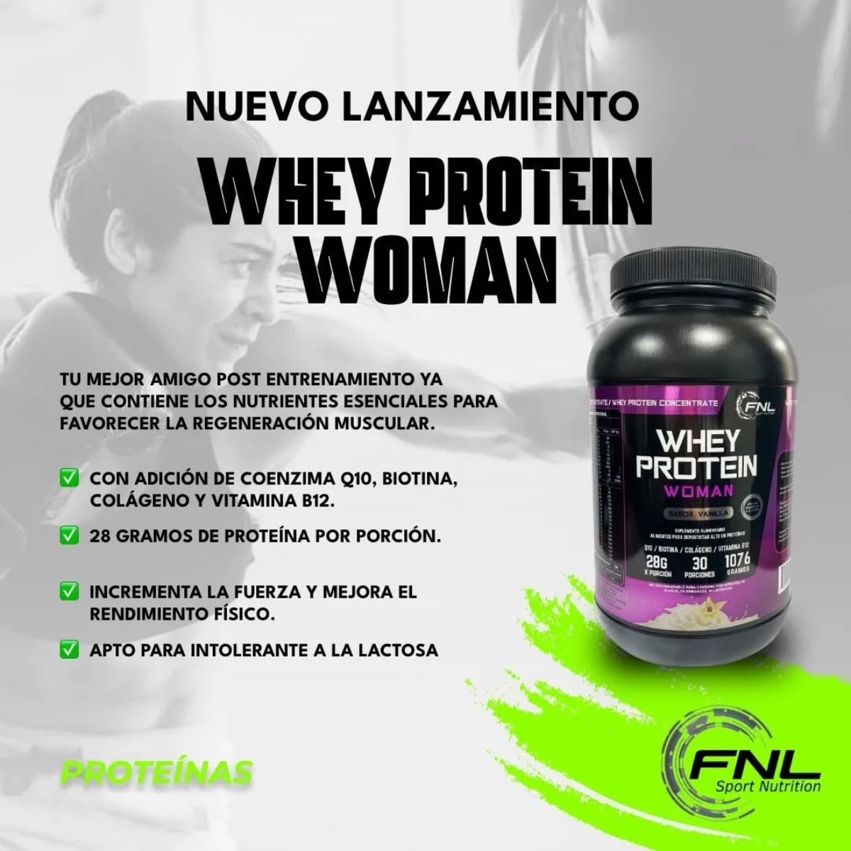 FNL Whey Protein Woman + Colageno + CoQ10 Vainilla4