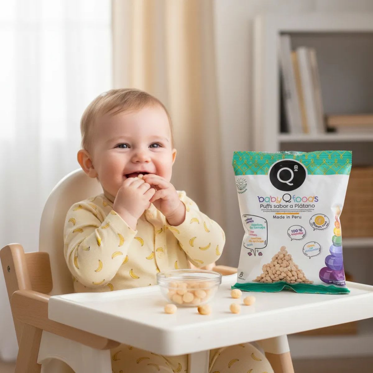 Baby Q Foods Puff Sabor Platano 25g4