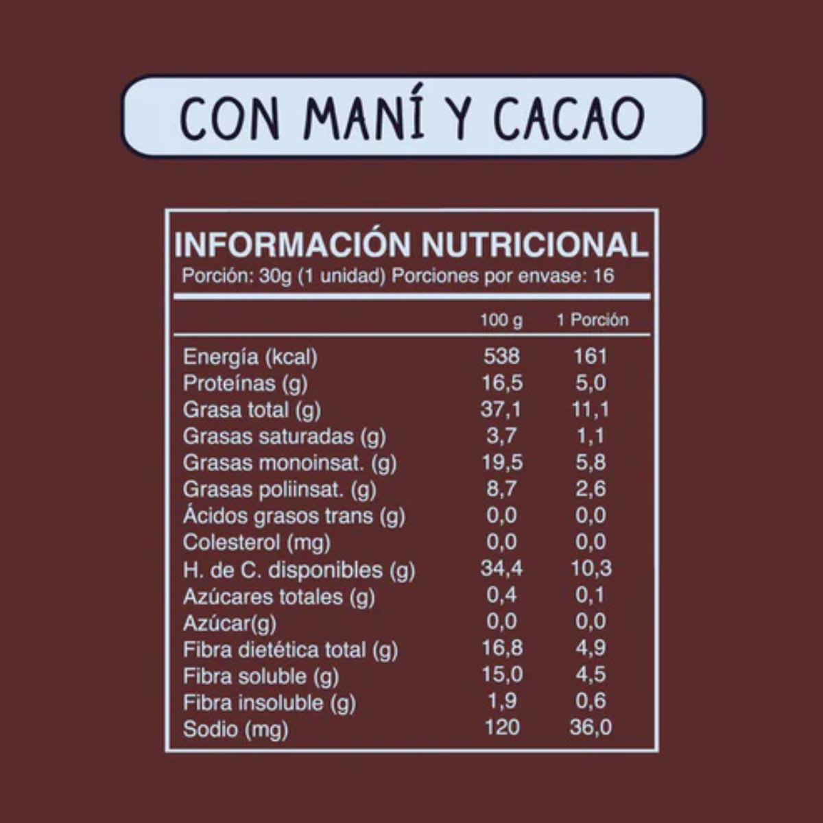Wild Soul Barrita Nut Cacao Nibs 30 g X 16 UN4