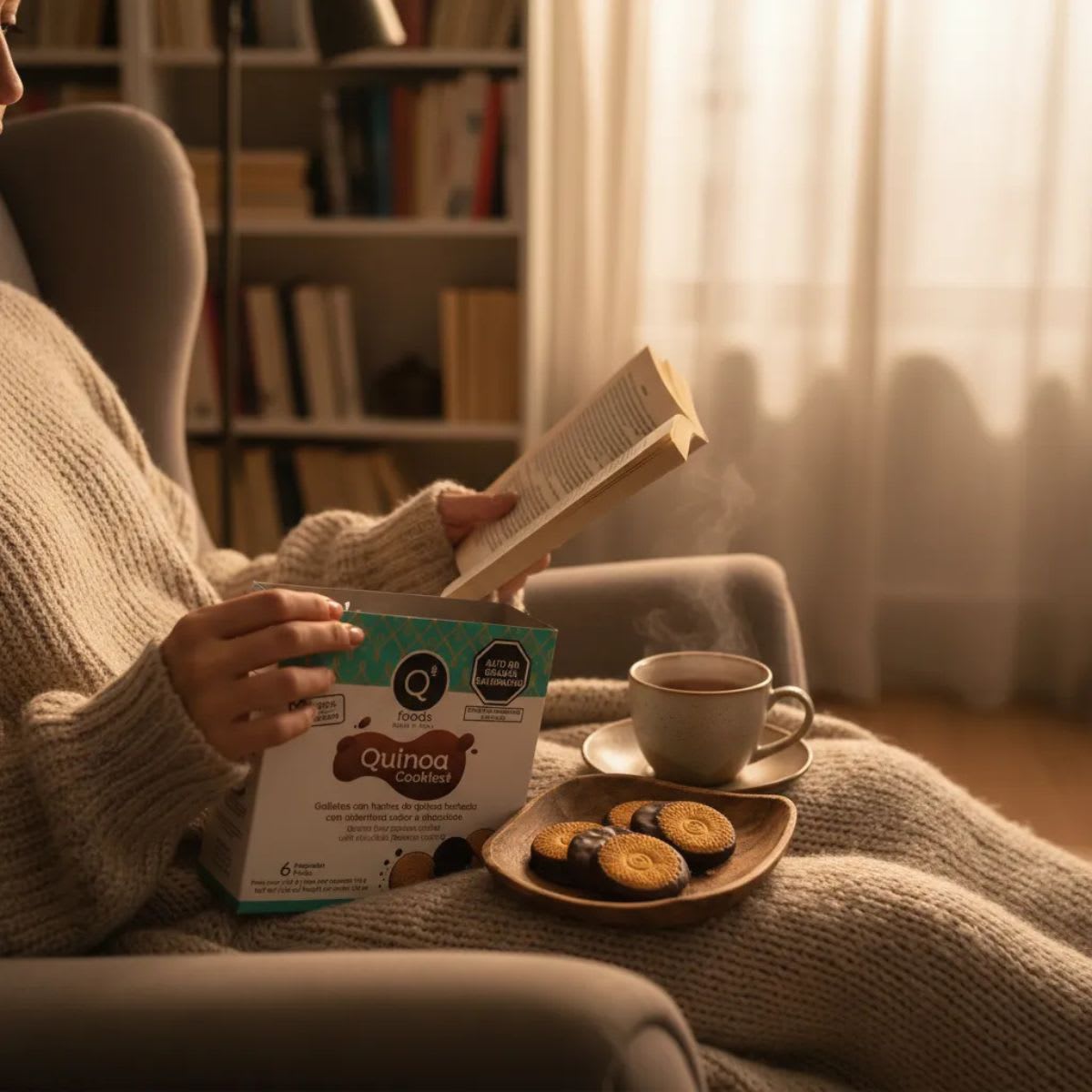 Q Foods Galletas de Quinoa Bañada en Chocolate 6 UN X 34 g4