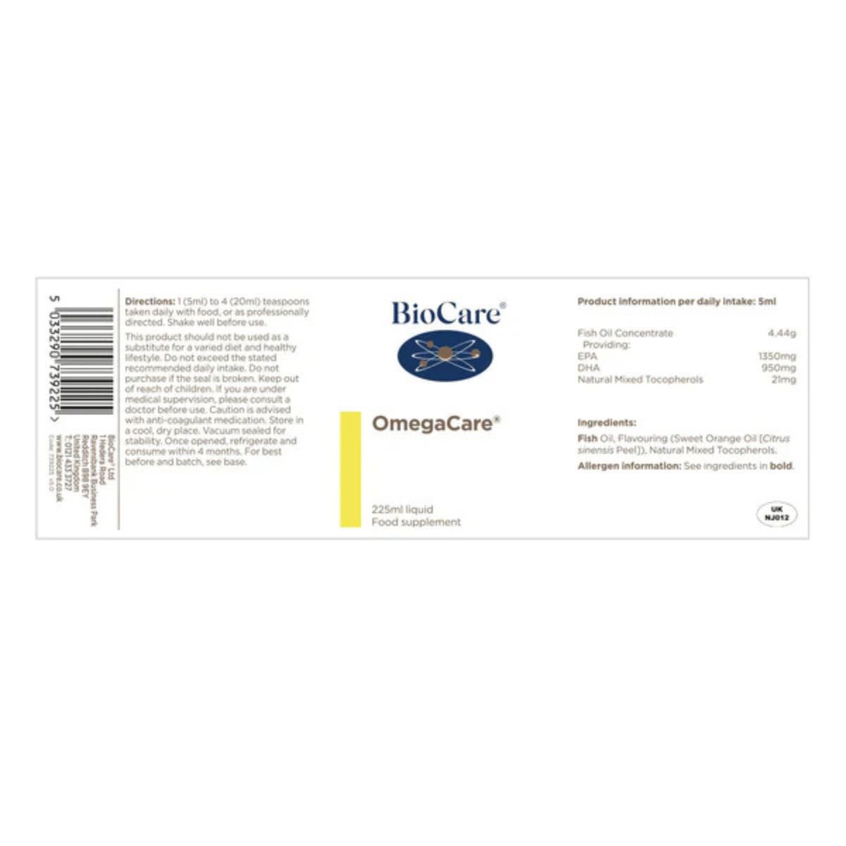 Biocare Omega-3 Omegacare Liquido4
