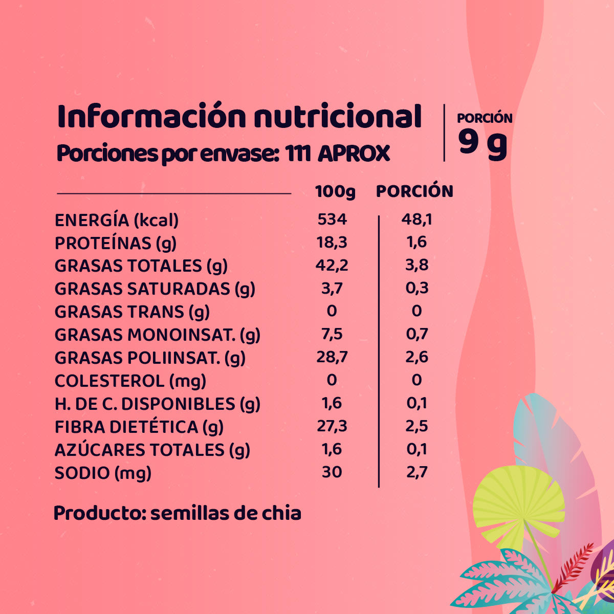 Semillas de Chia + Linaza + Zapallo + Maravilla 4 x 1 Kg4