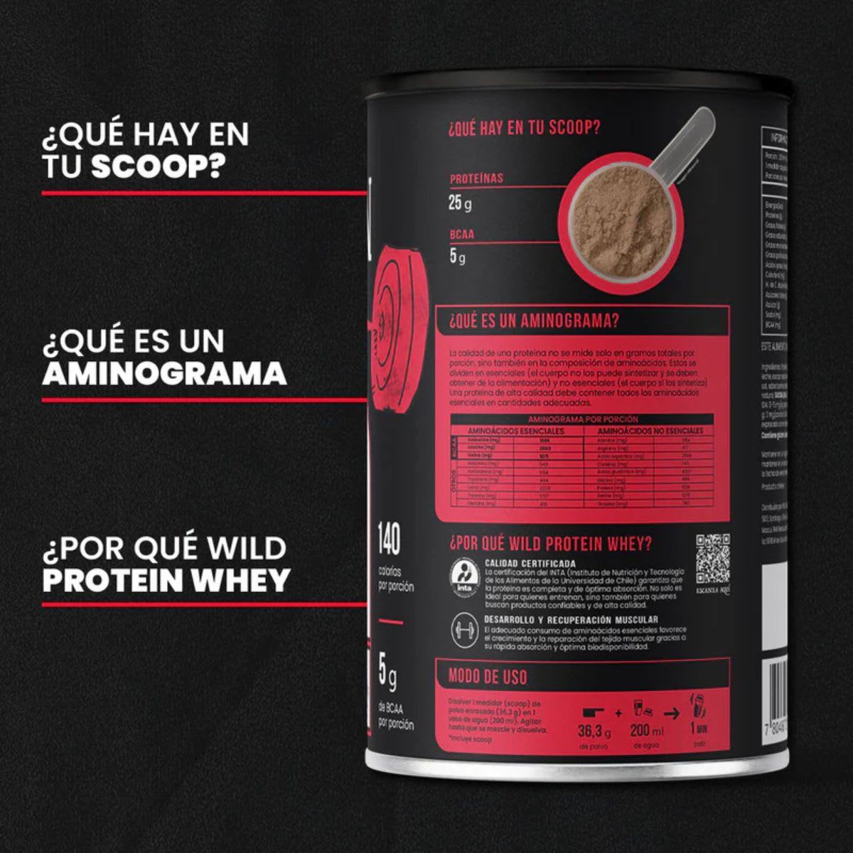 Wild Protein Whey Protein Sabor Chocolate 25g Proteina4