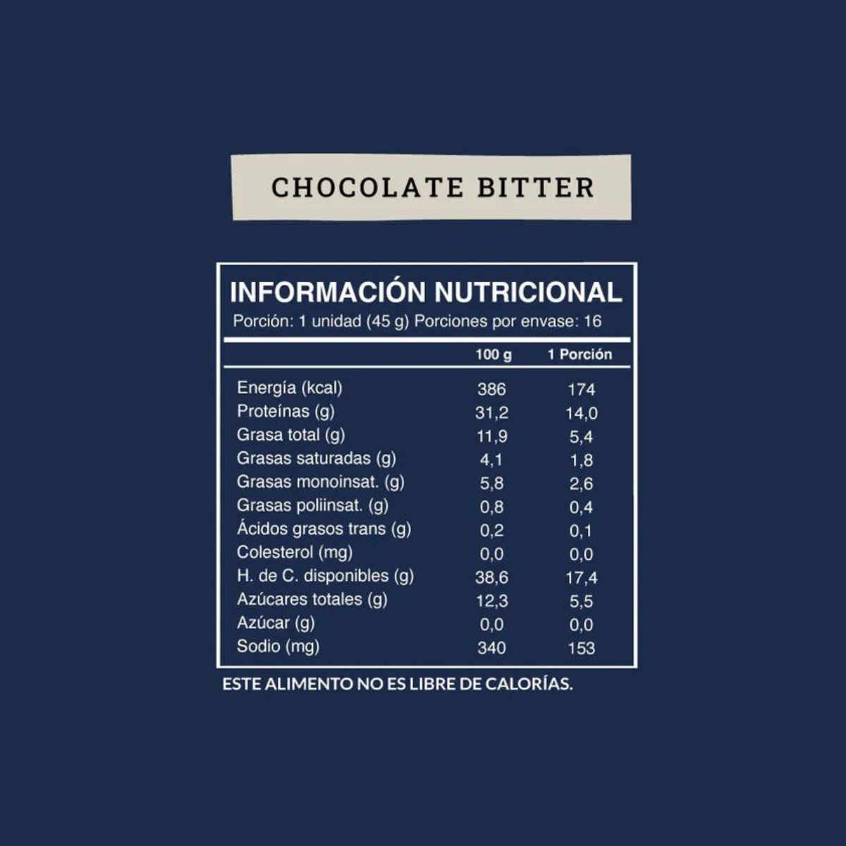 Caja Wild Protein Barra Vegana Chocolate Bitter 45 g X 16 UN4