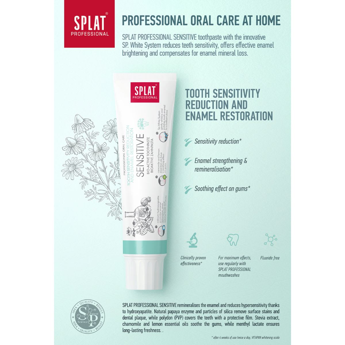 Splat Pasta Dental Blanqueadora Sin Fluor Sensitive4