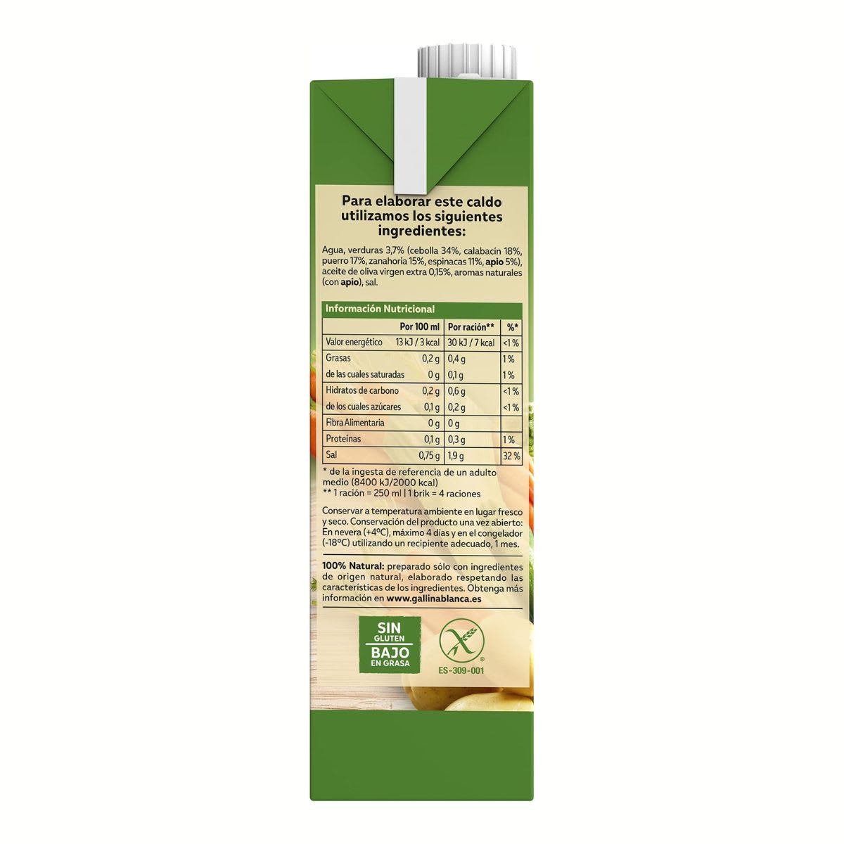 Gallina Blanca Caldo Casero de Verdura 1 L4