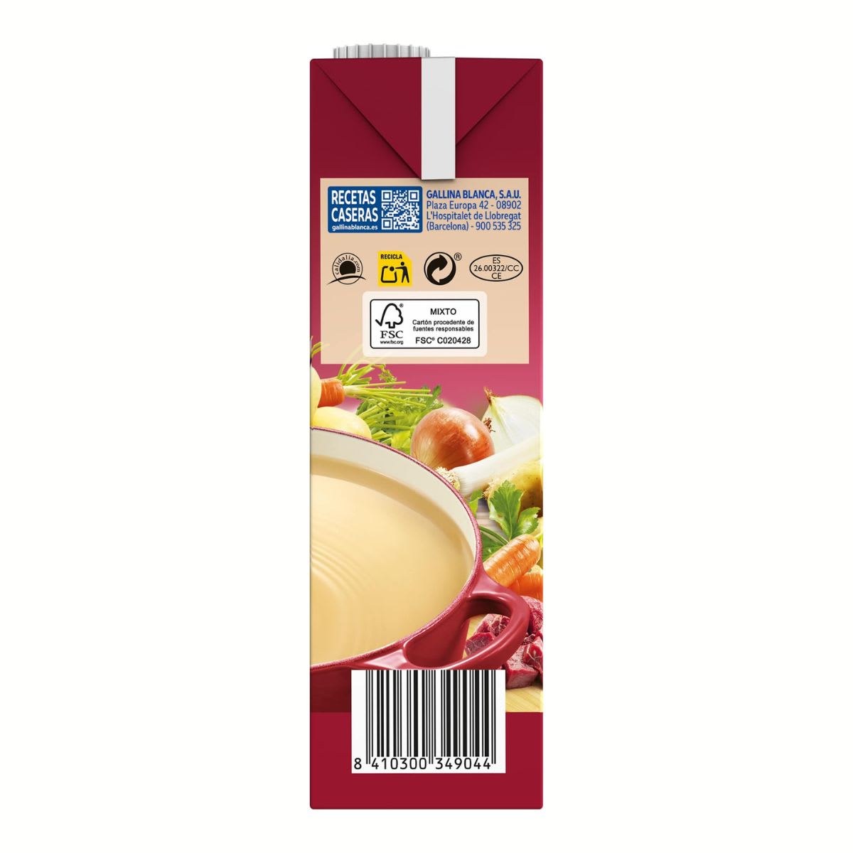 Gallina Blanca Caldo Casero de Carne 1 L4