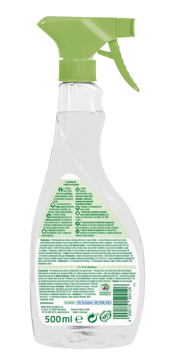 Frosch Spray Quita Manchas Ultra 300 mL1