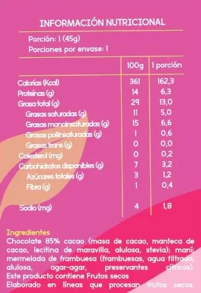 Keto Free Corazon Keto Vegano Mantequilla de Mani y Frambuesa2