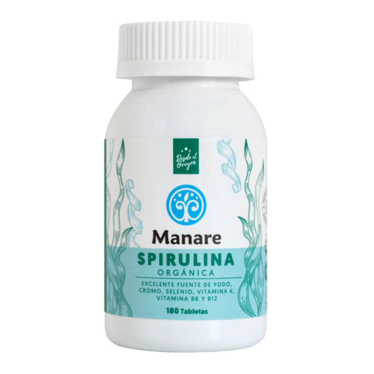 Manare Spirulina Organica 180 Tabs2