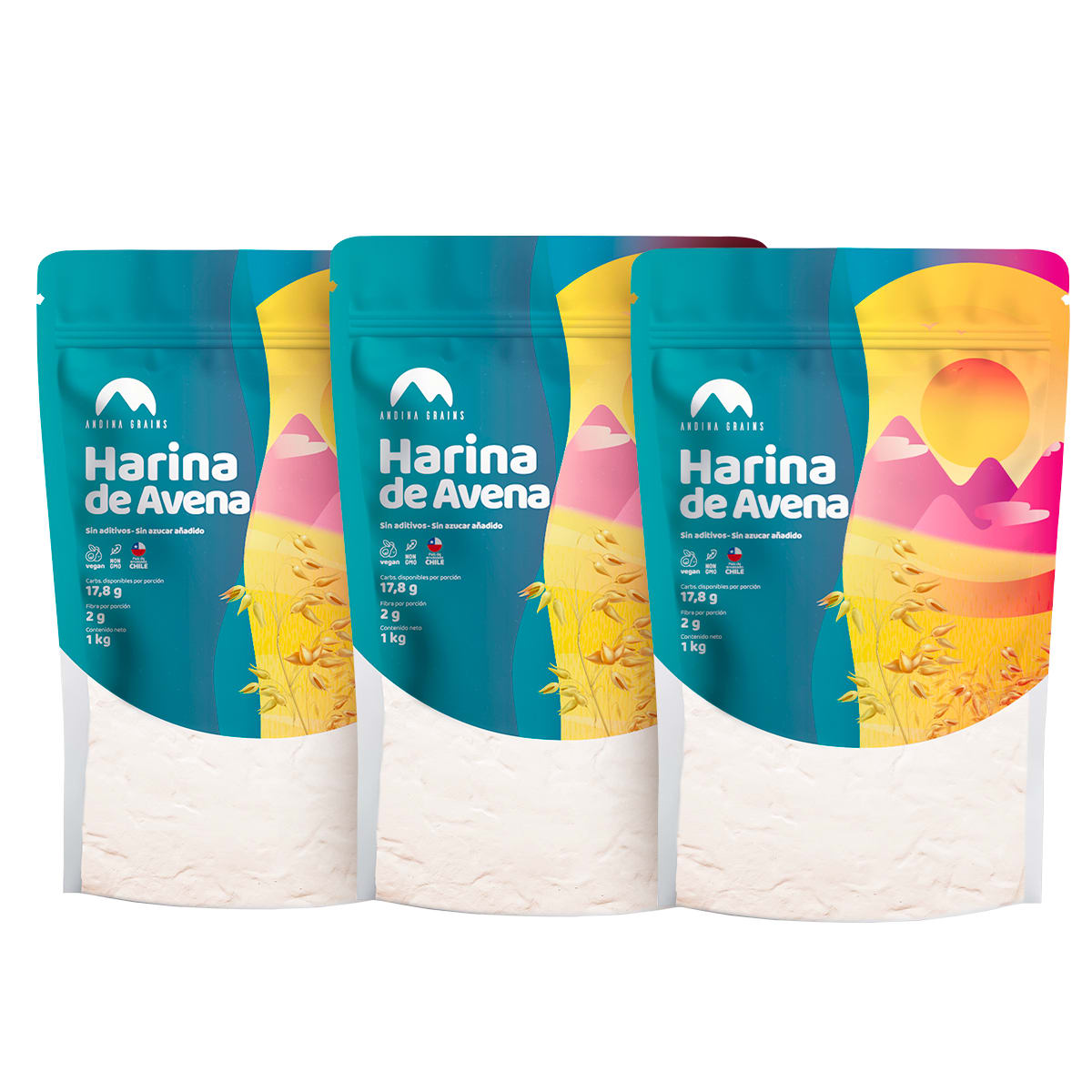 3-Pack Harina de Avena 3 x 1 Kg3