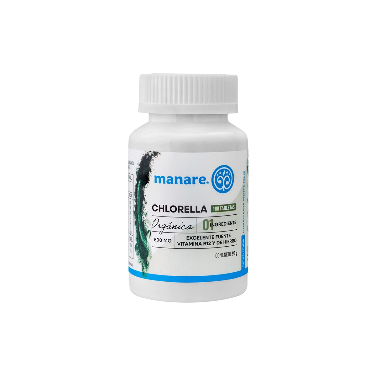 Manare Chlorella Organica 180 Tabs1