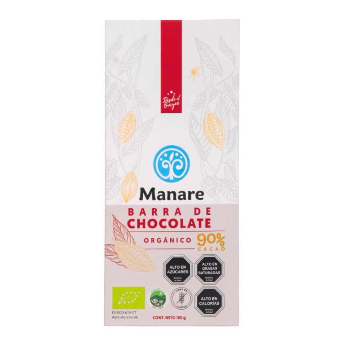 Manare Chocolate Organico 90% Cacao 100 g4