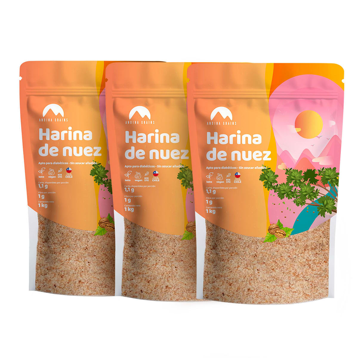 3-Pack Harina de Nuez 3 x 1 Kg1
