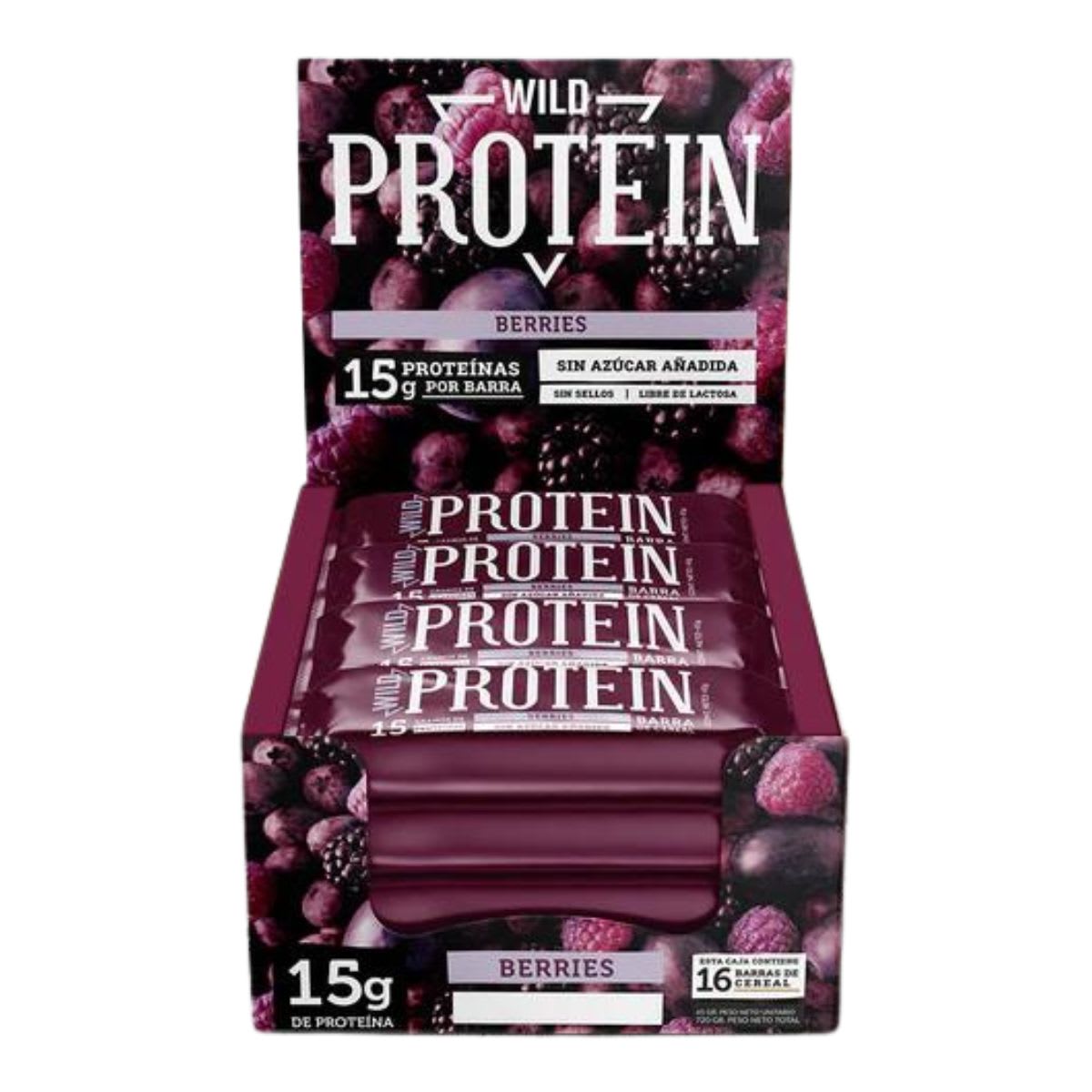 Caja Wild Protein Barras Berries 45 g X 16 UN1