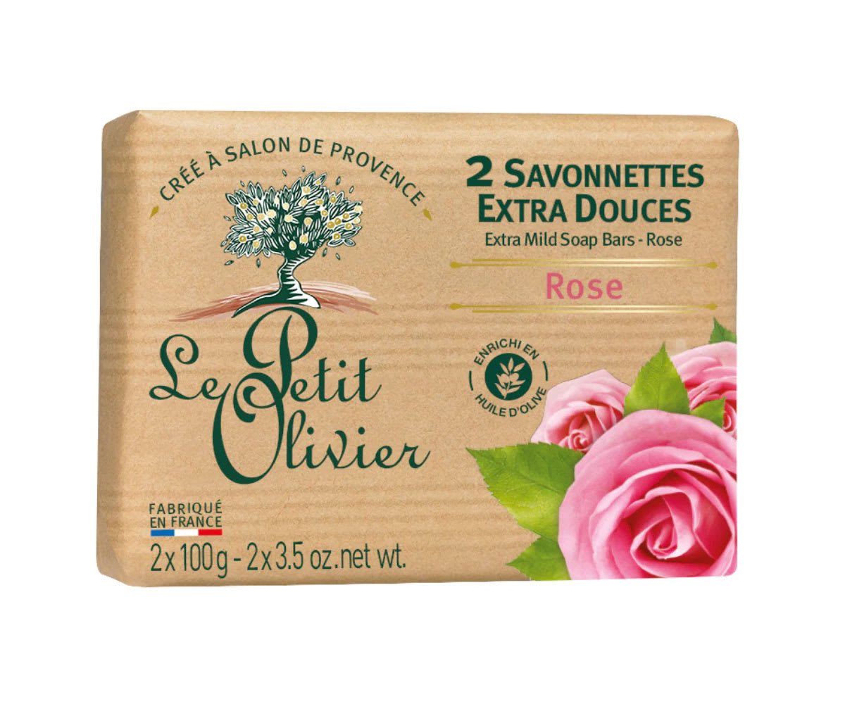 Le Petit Olivier Jabon Extra Suave Rosa 2x100g1