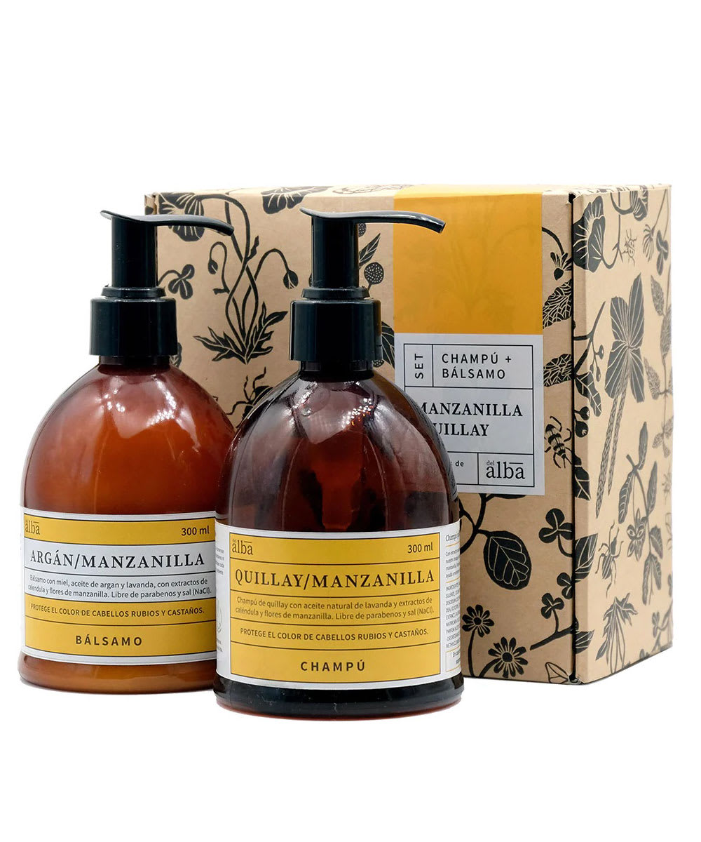Pack Champu + Balsamo Manzanilla Cabello Delicado1