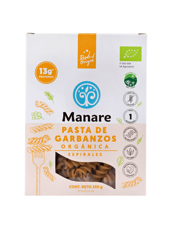 Espirales de Garbanzos Organicos Manare 250 g4