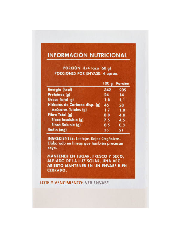 Espirales de Lentejas Rojas Organicas Manare 250 g2