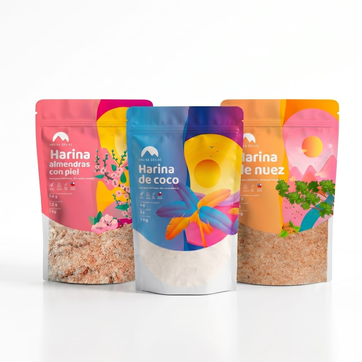 Pack Harinas Keto - Harina Almendra, Coco Y Nuez 3 Kg1