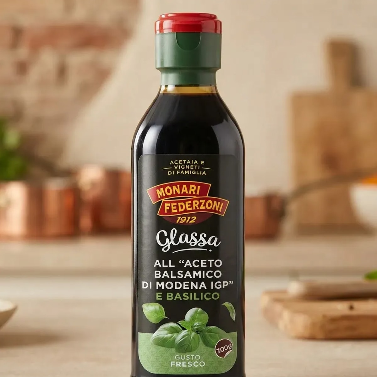Monari Federzoni Glassa Aceto Balsamico Di Modena y Albahaca3
