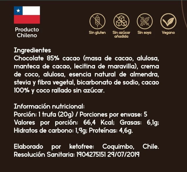 Keto Free trufas Keto Veganas 5 unidades3