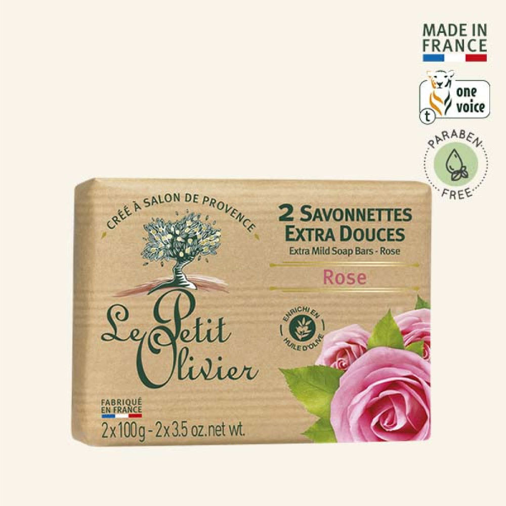 Le Petit Olivier Jabon Extra Suave Rosa 2x100g4