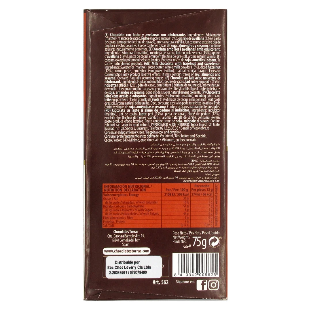 Torras Chocolate Leche con Avellanas3