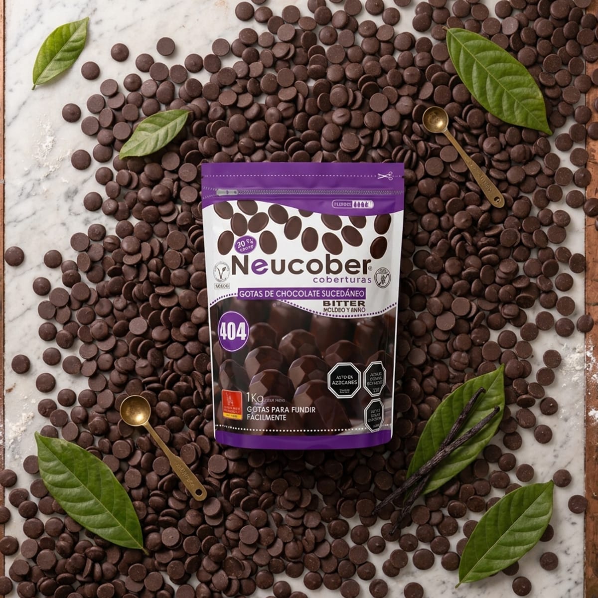 Neucober Cobertura Gotas de Chocolate Semibitter 4043