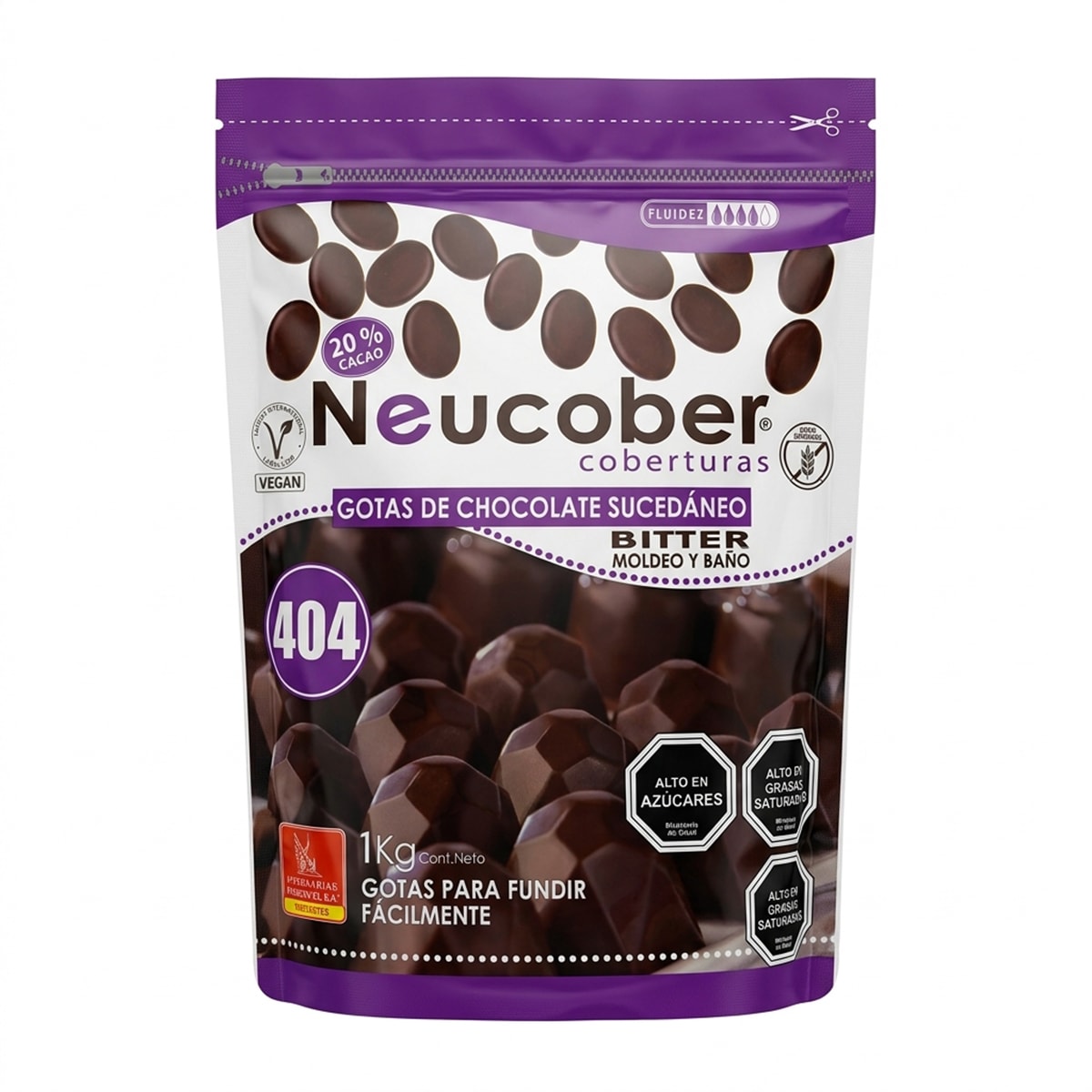 Neucober Cobertura Gotas de Chocolate Semibitter 4041