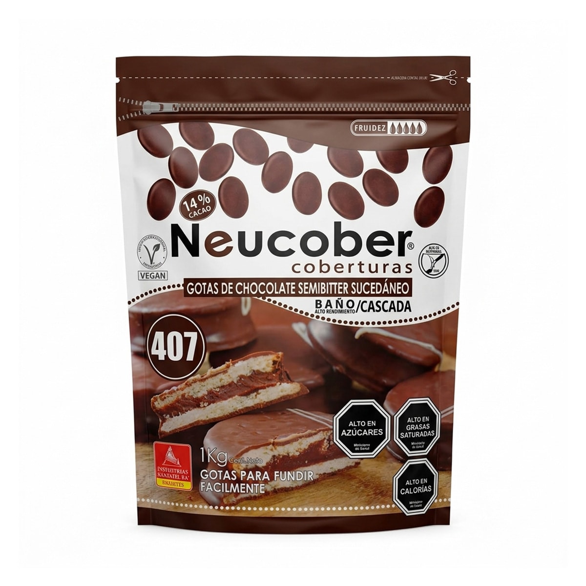 Neucober Cobertura Gotas de Chocolate Semibitter 4071