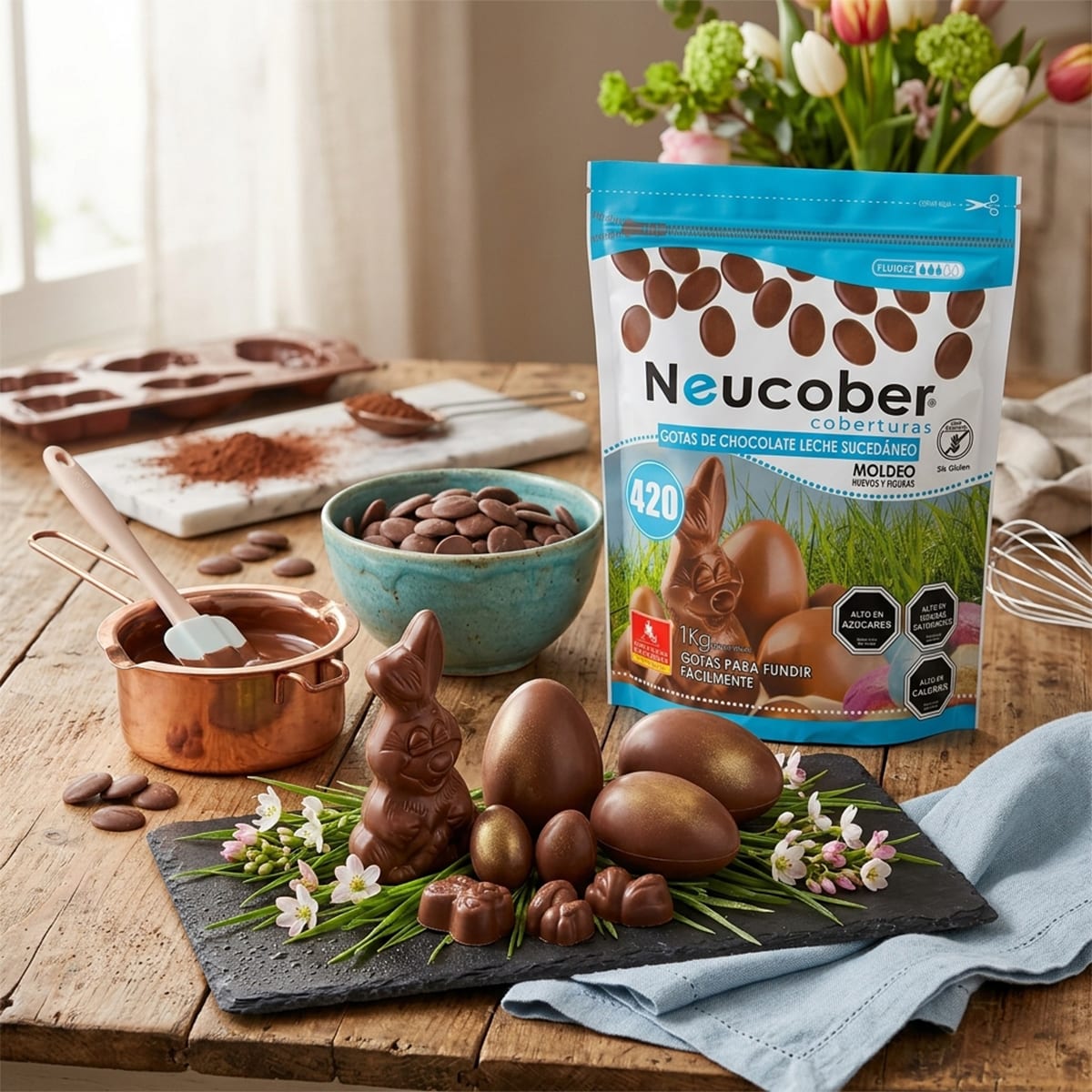 Neucober Cobertura Gotas de Chocolate Leche 4203