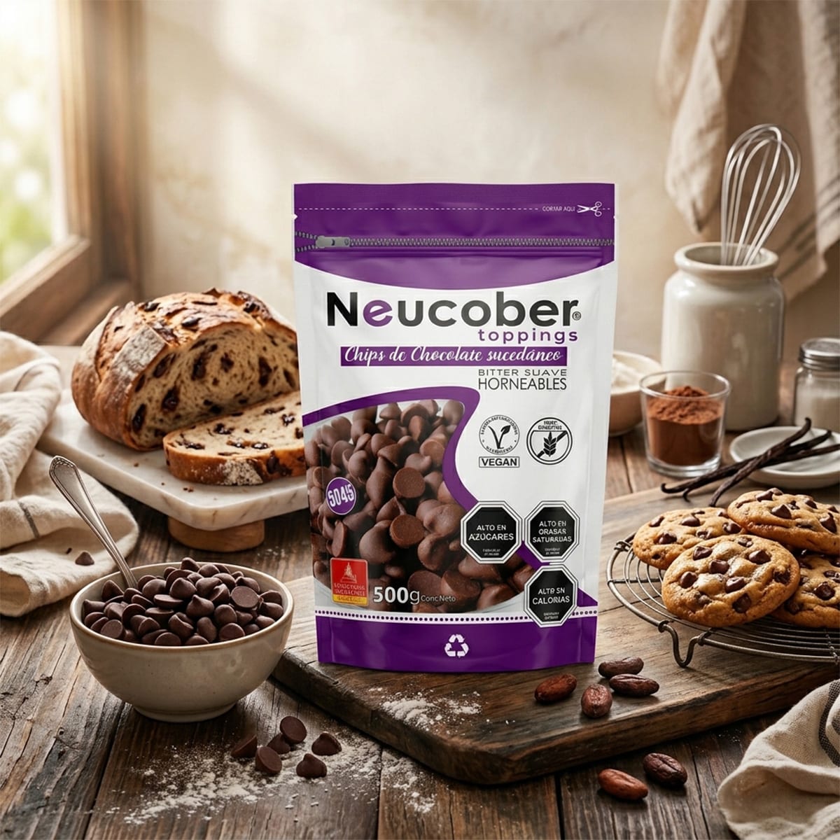 Neucober Chips de Chocolate Semibitter 50453