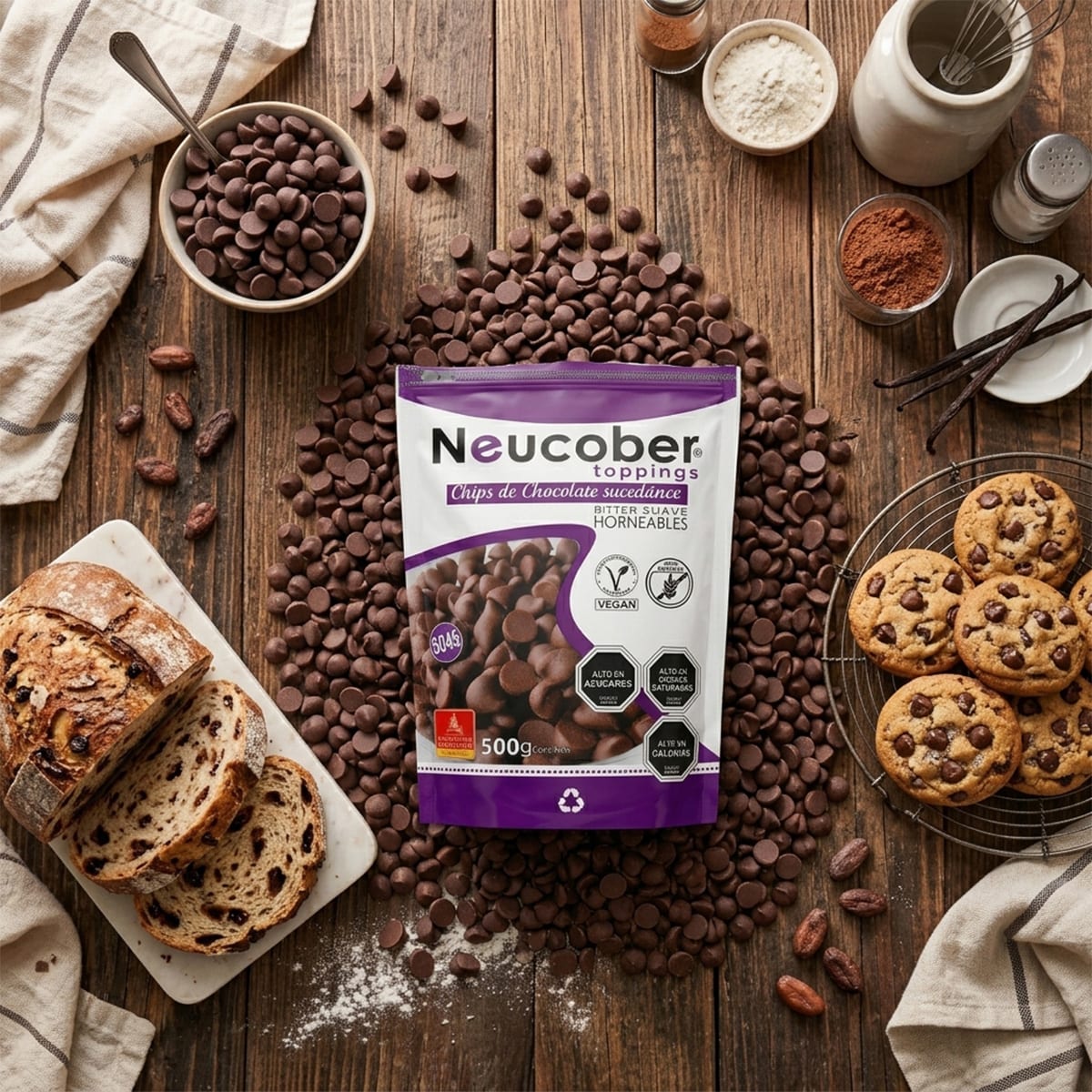 Neucober Chips de Chocolate Semibitter 50452