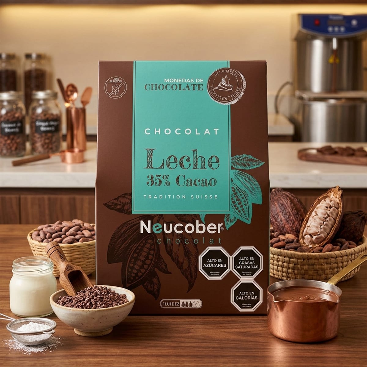 Neucober Monedas Chocolate Leche 35% Cacao 8062