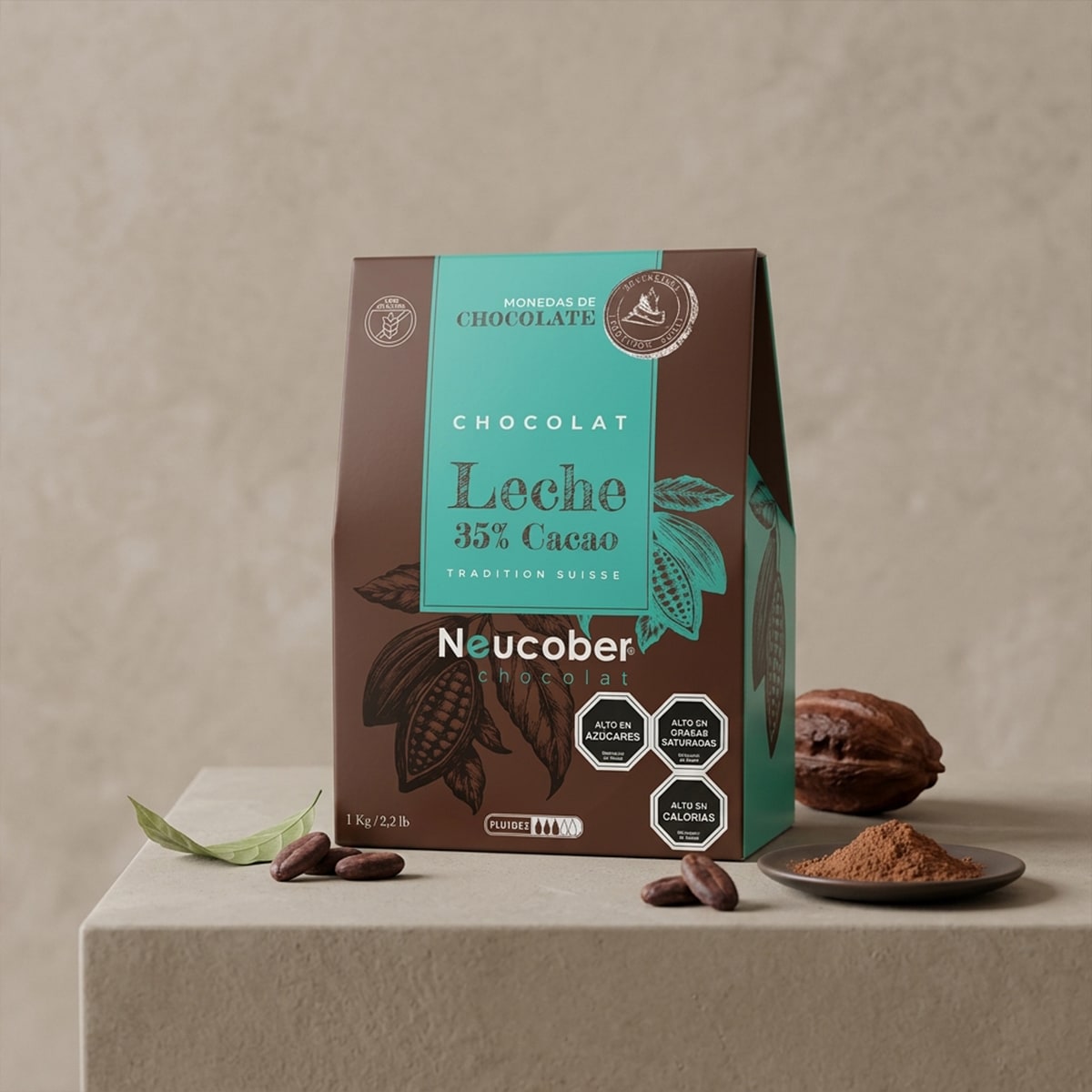Neucober Monedas Chocolate Leche 35% Cacao 8063