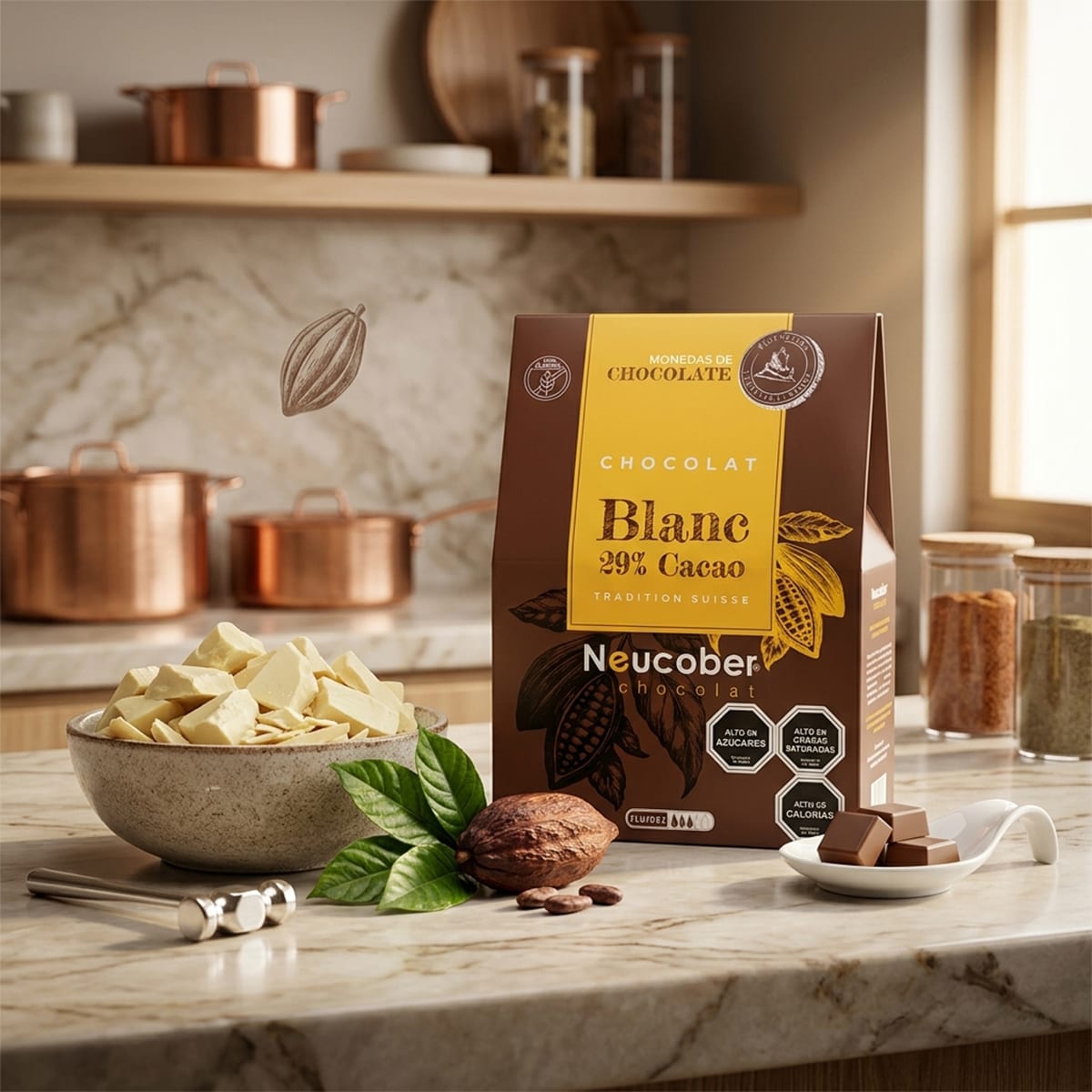 Neucober Monedas Chocolate Blanco 29% Cacao 8163