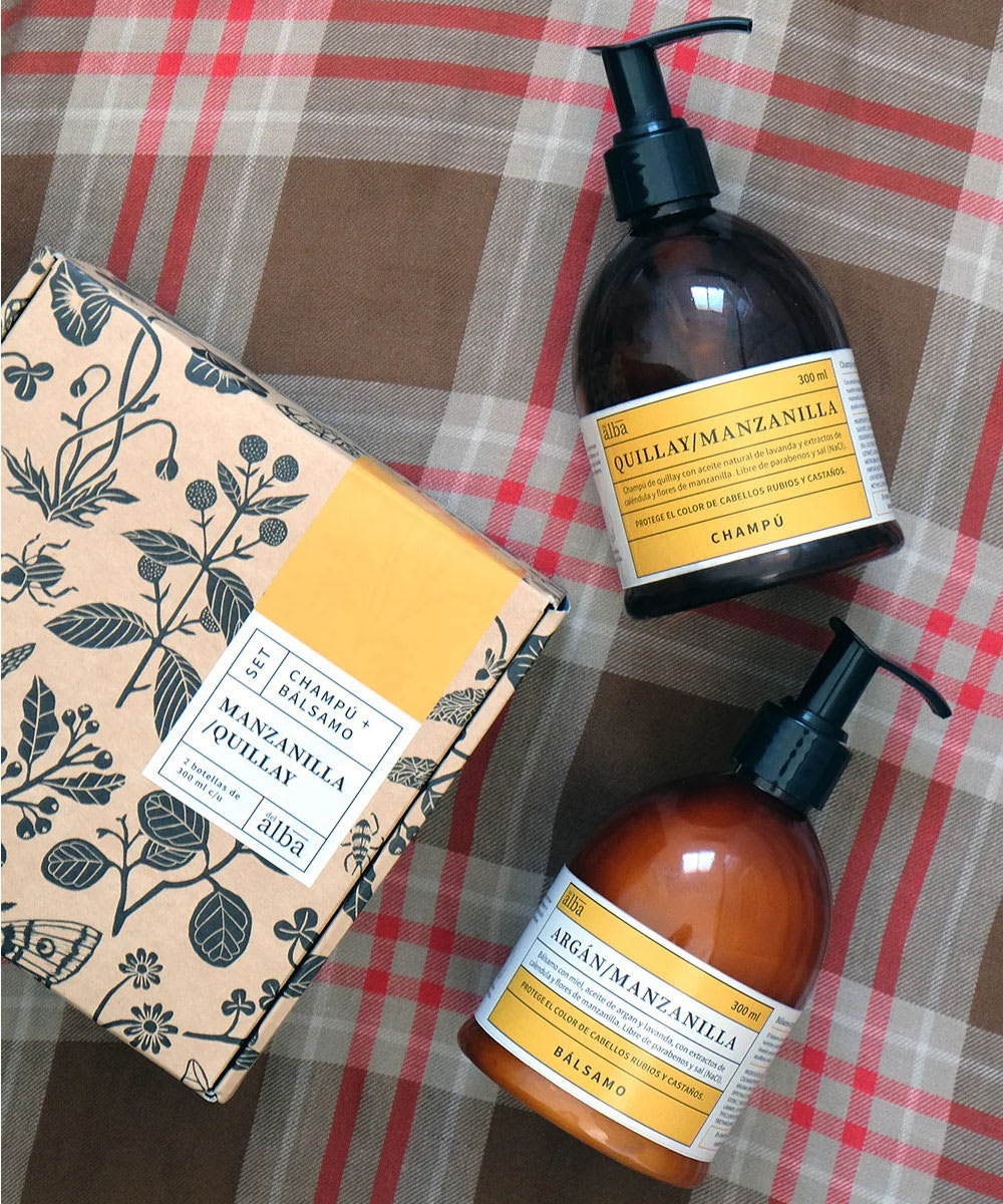 Pack Champu + Balsamo Manzanilla Cabello Delicado3