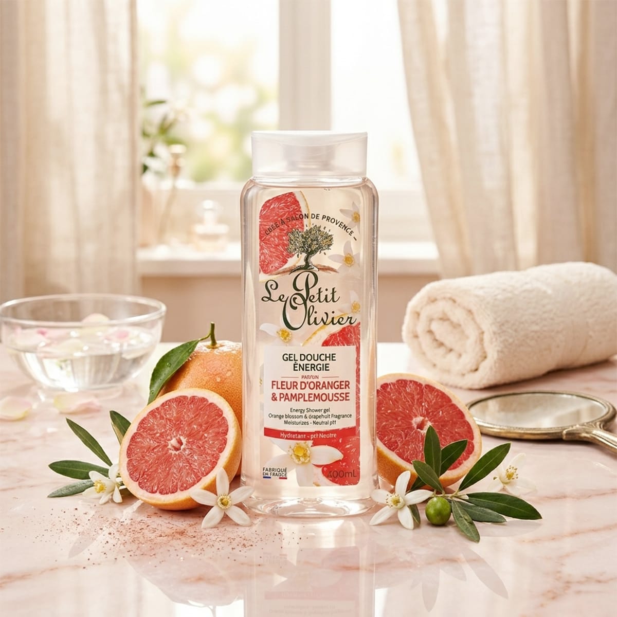 Le Petit Olivier Gel de Ducha Energia Flor de Azahar & Pomelo2