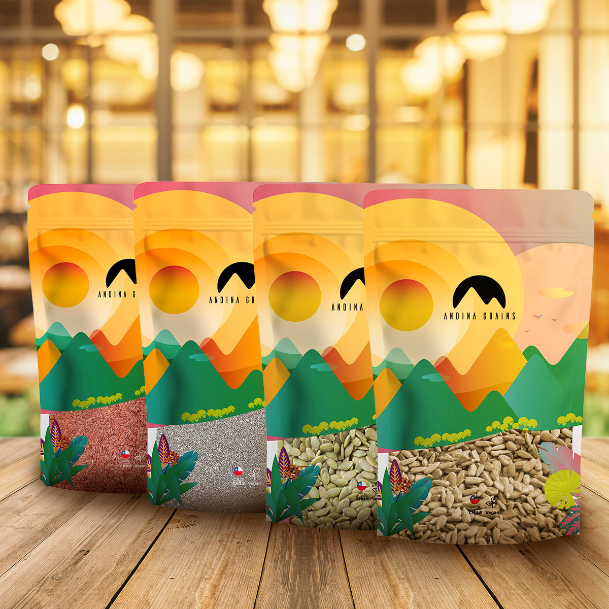 Semillas de Chia + Linaza + Zapallo + Maravilla 4 x 1 Kg6