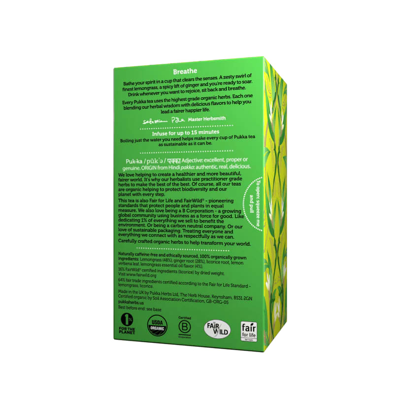 Pukka Lemongrass & Ginger 20 Bolsitas X 4 UN3