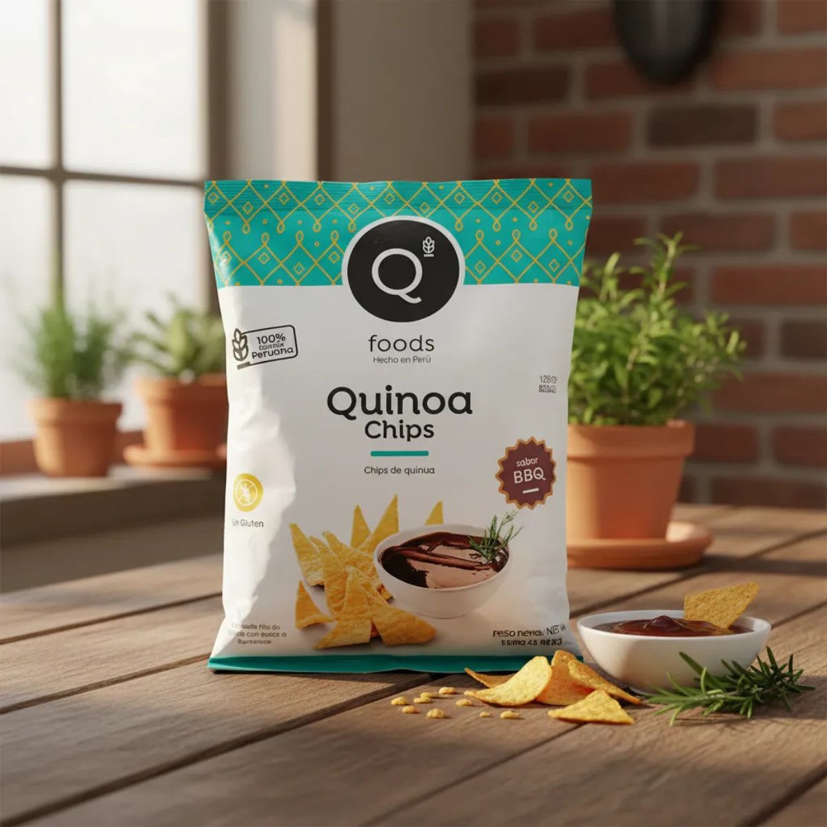 Q Foods Chips de Quinoa BBQ 100g2