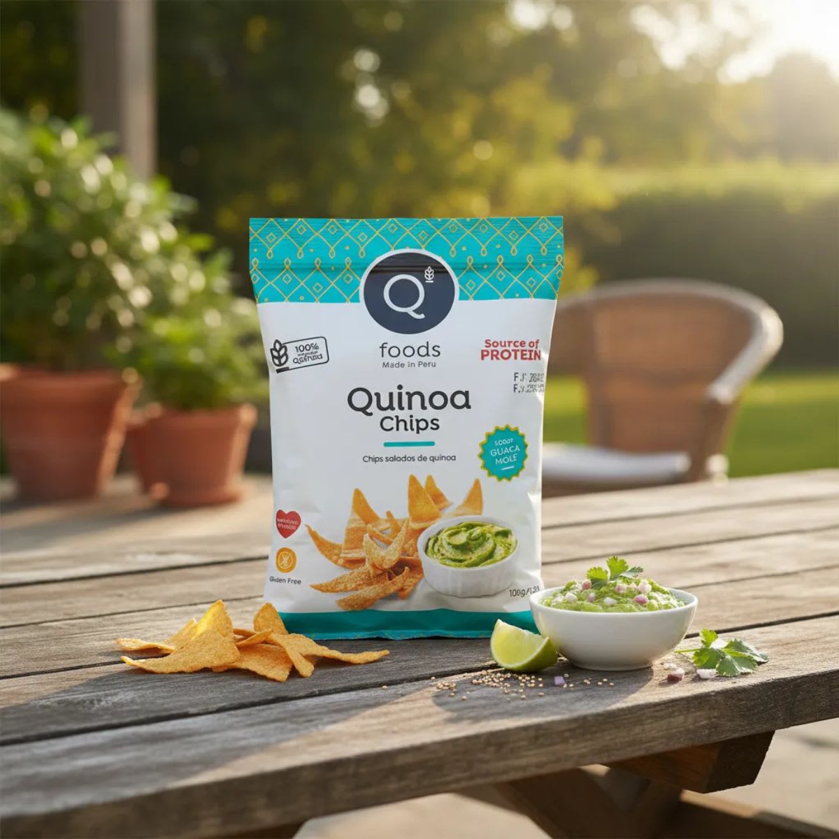 Q Foods Chips de Quinoa Guacamole 100g2