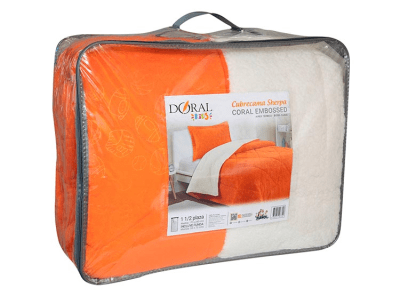 CUBRECAMA SHERPA CORAL EMBOSSED KIDS 1.5