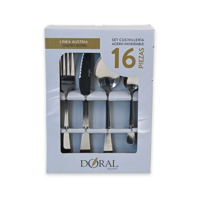 SET DE CUCHILLERIA ACERO CLASICO 16 PCS DORAL